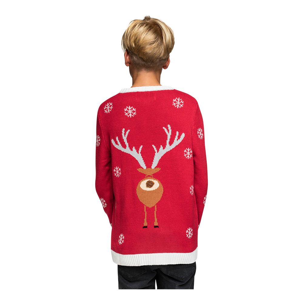 Make It Rein Röd Jultröja för Barn