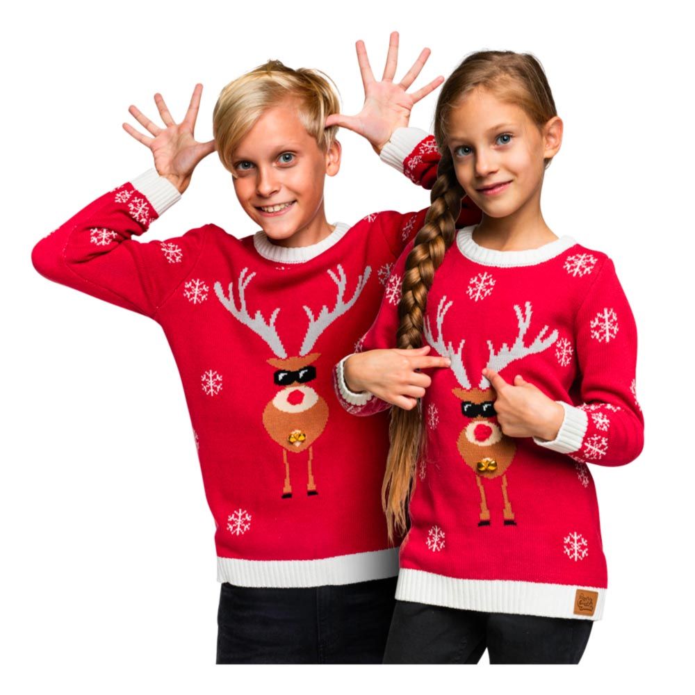 Make It Rein Röd Jultröja för Barn