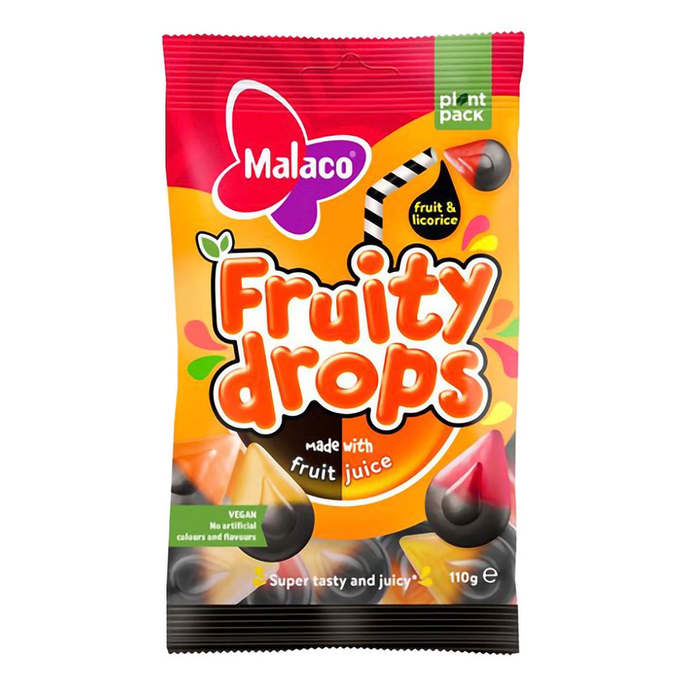 Malaco Fruity Drops Fruit & Licorice