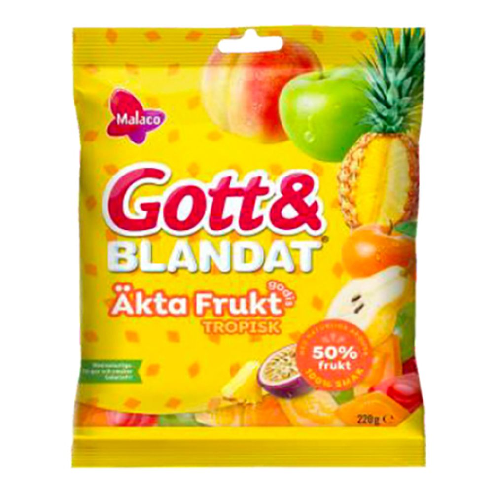 Malaco Gott & Blandat Äkta Frukt Tropisk