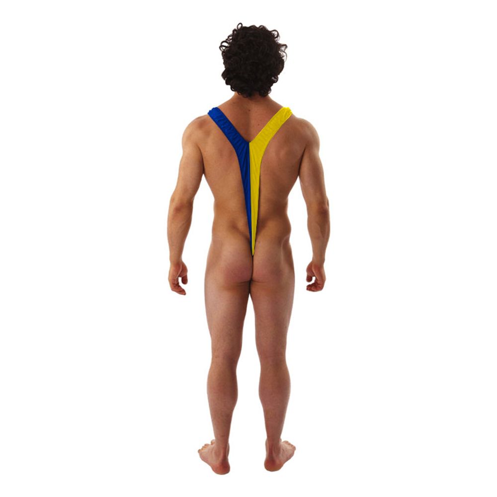 Mankini Blå/Gul