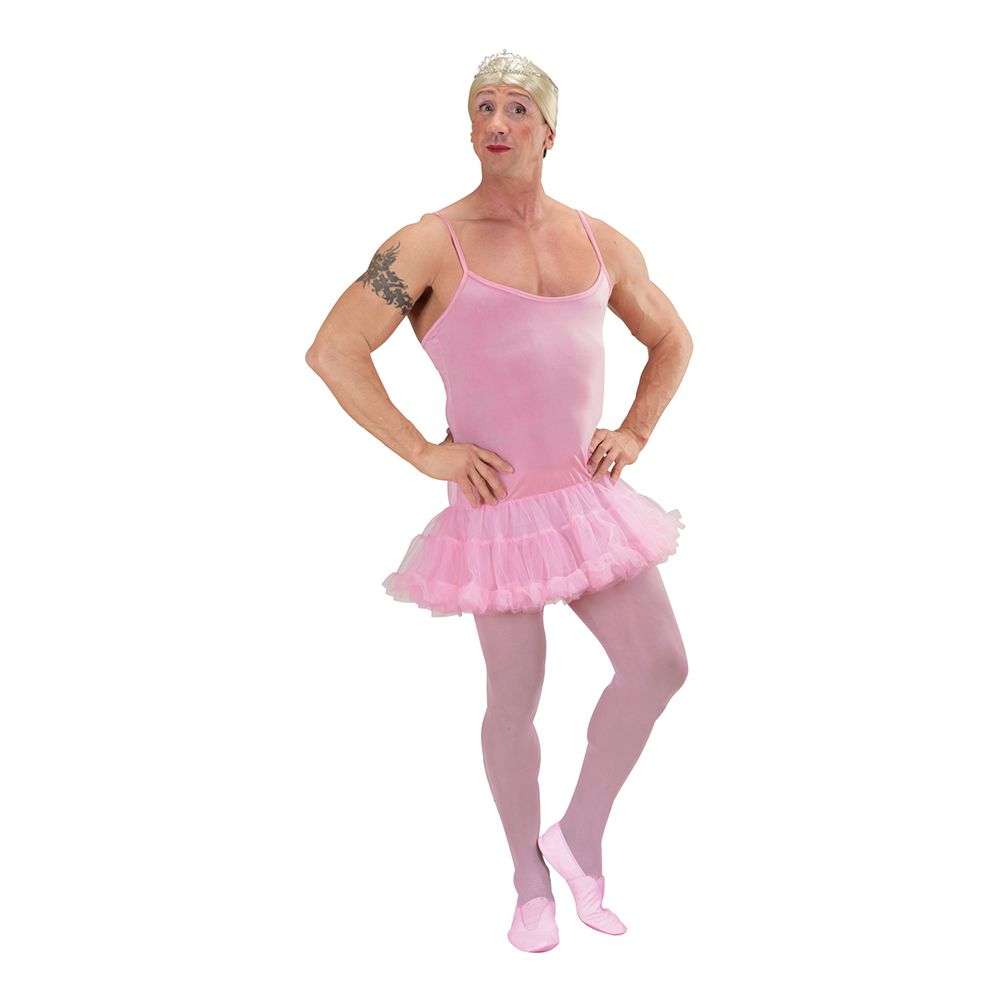 Manlig Ballerina Rosa Maskeraddräkt
