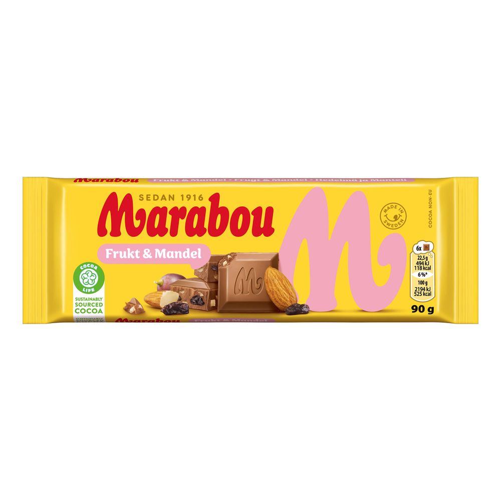 Marabou Fruktia ja Mantelia Suklaalevyt Suurpakkaus