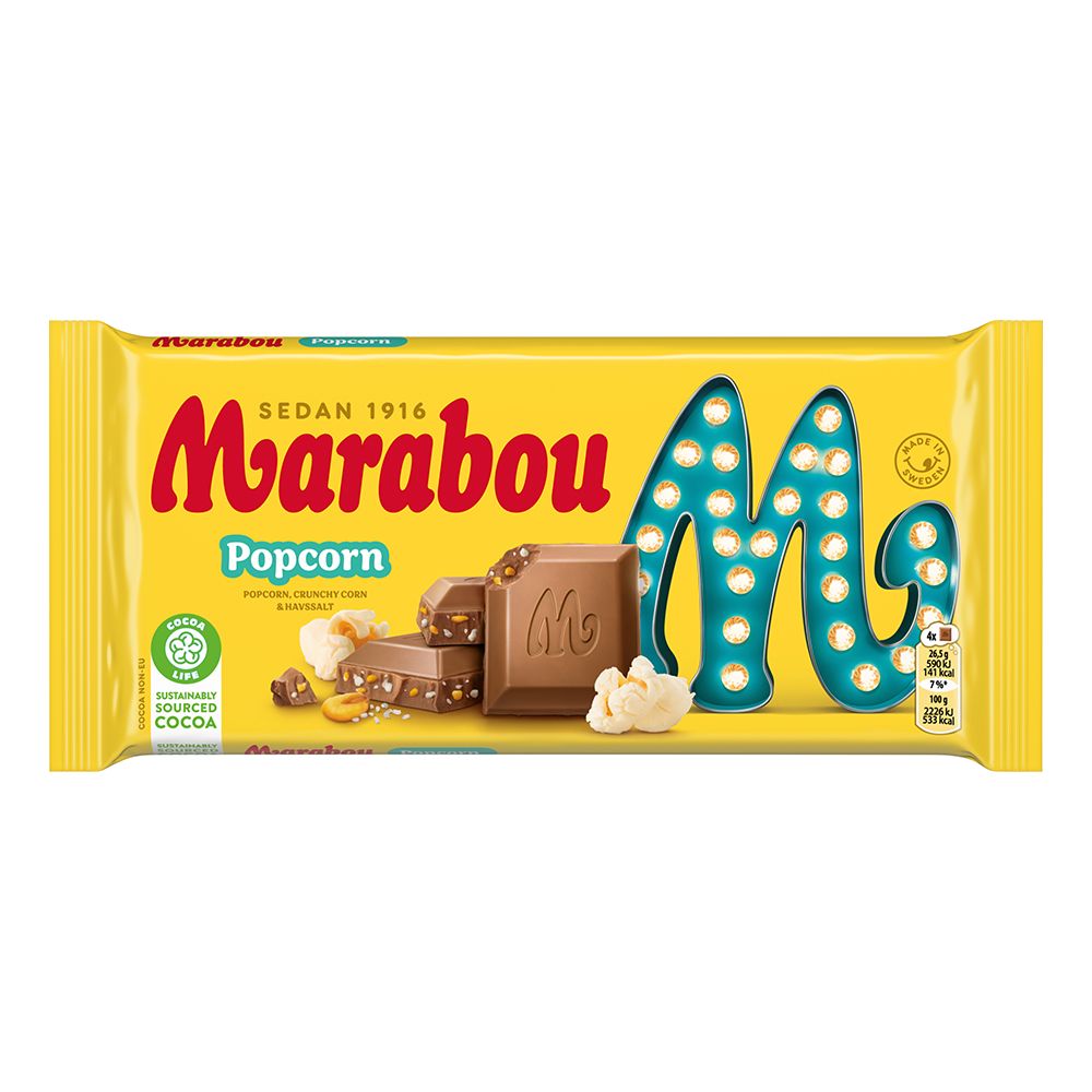 Marabou Popcorn Chokladkaka