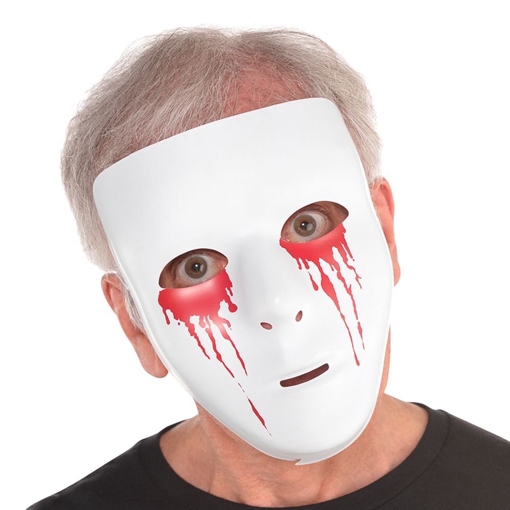 Maske Hvit med Blodige Øyne