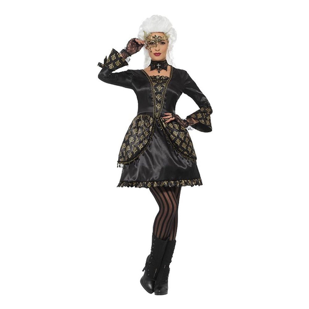 Halloween Maskeradeballkjole Svart Kostyme