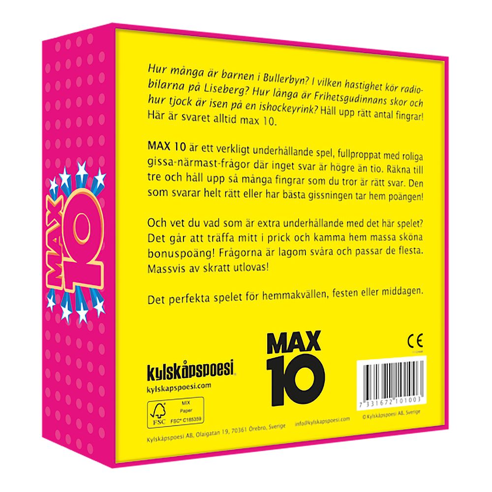 Max 10 Frågespel