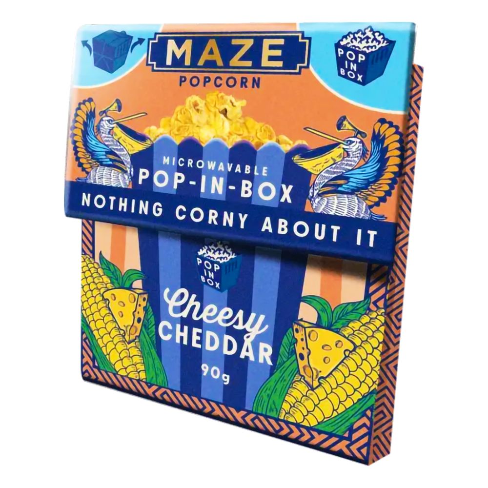 Maze Popcorn Pop-In-Box Cheesy Cheddar