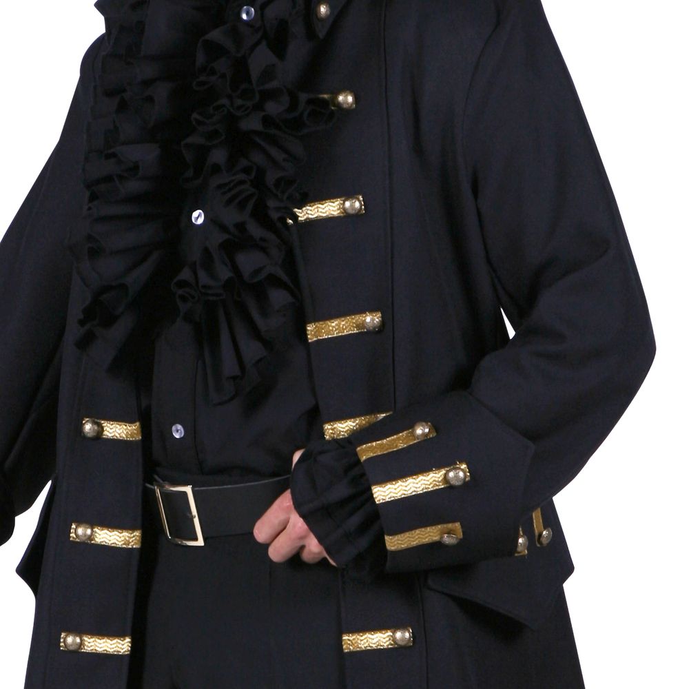 Piratkappe Herre Sort Deluxe