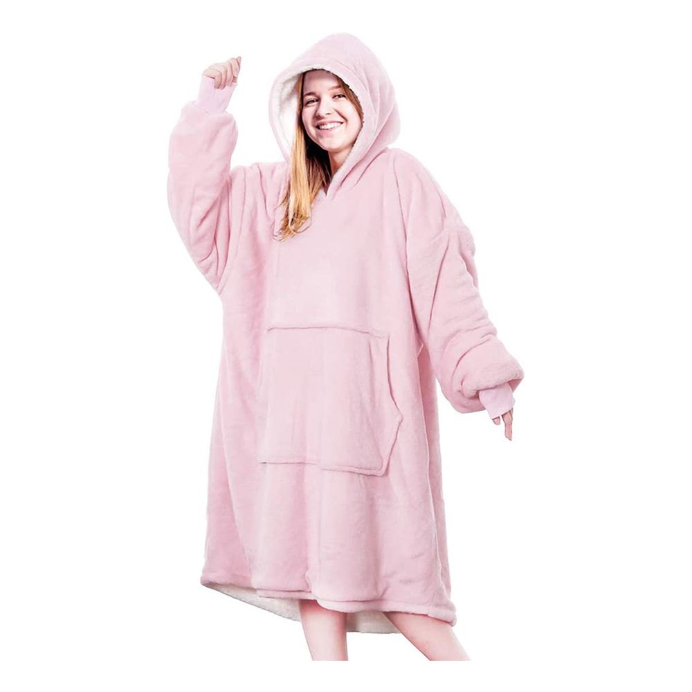 Oversized Plysch Hoodie