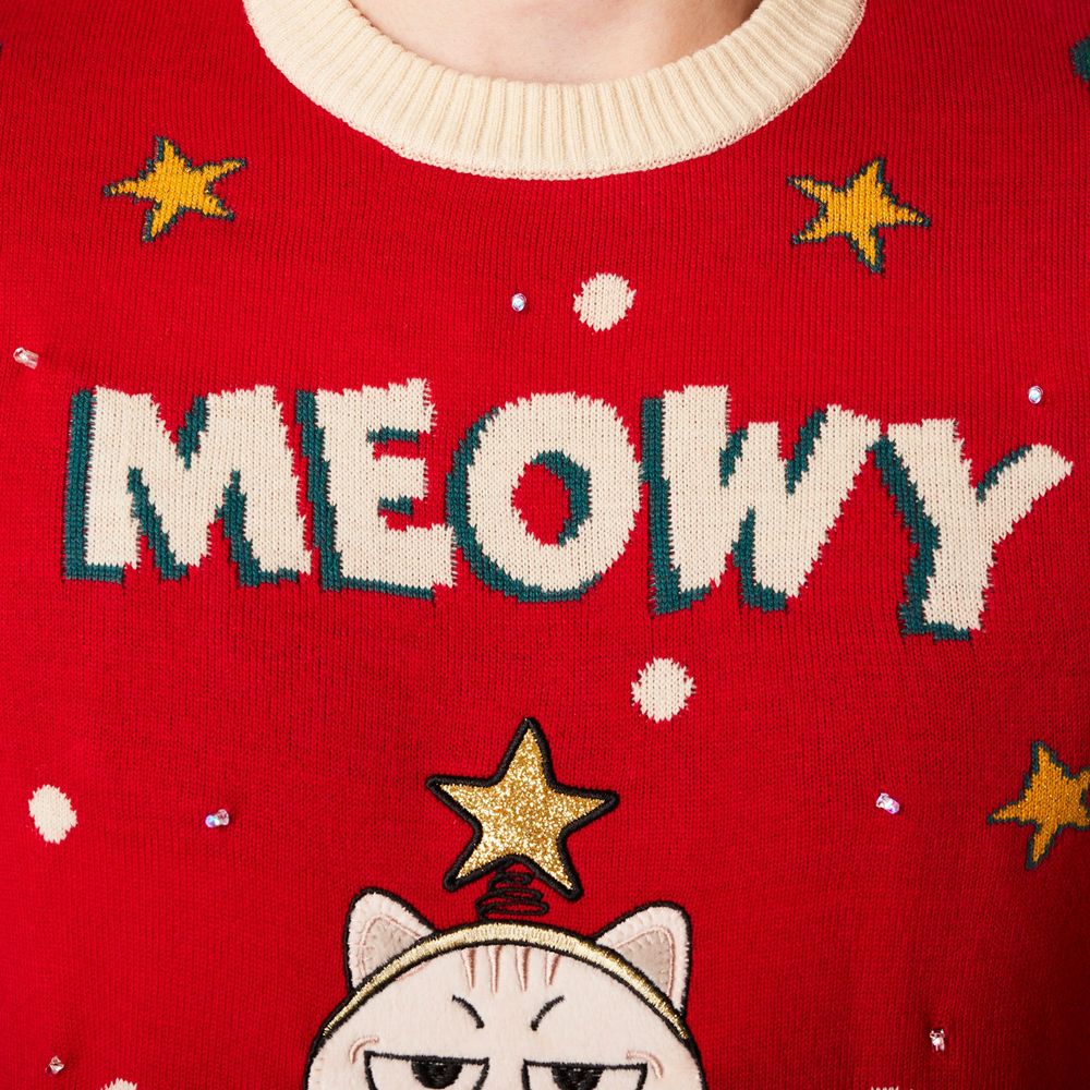 Meowy Christmas LED Jultröja