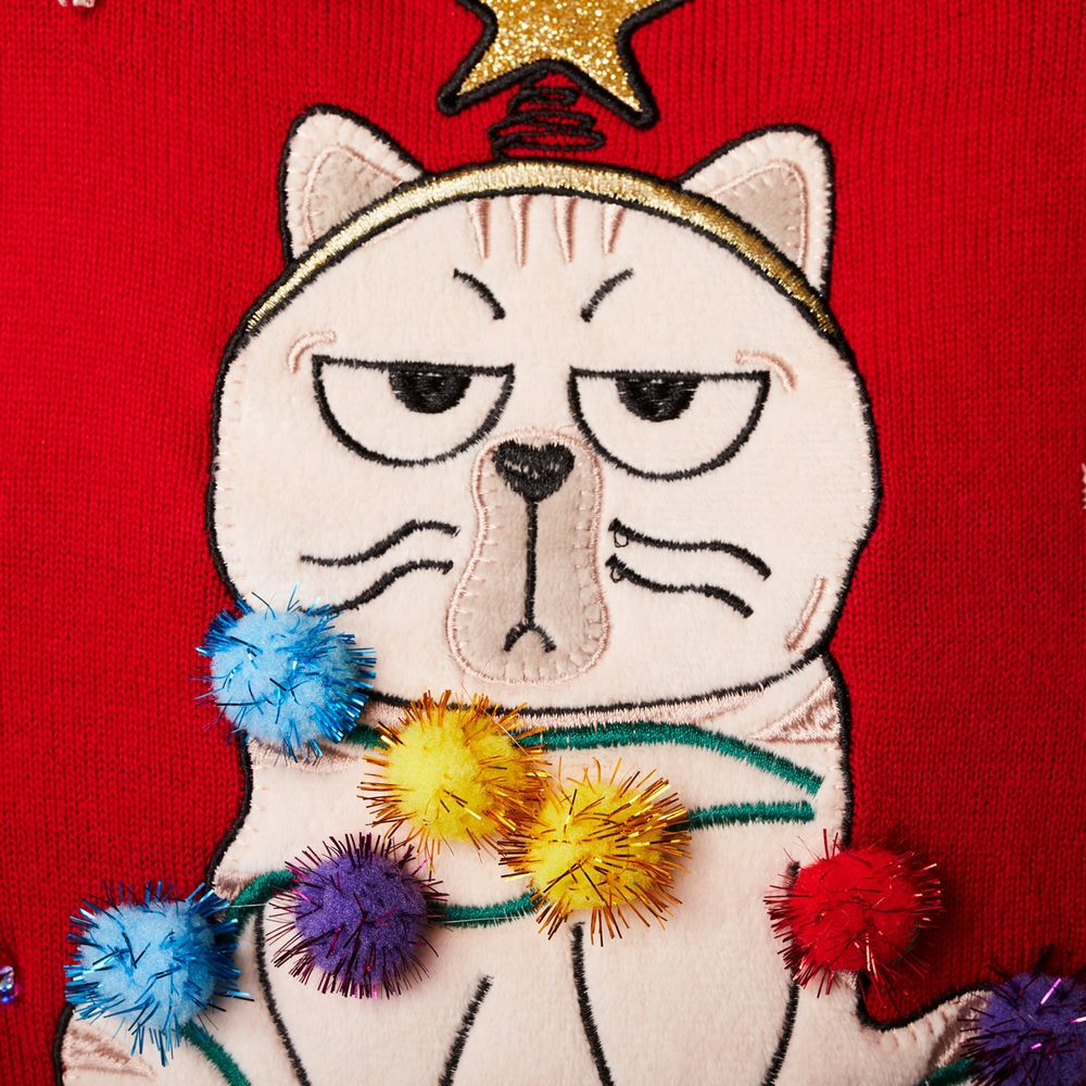 Meowy Christmas LED Jultröja