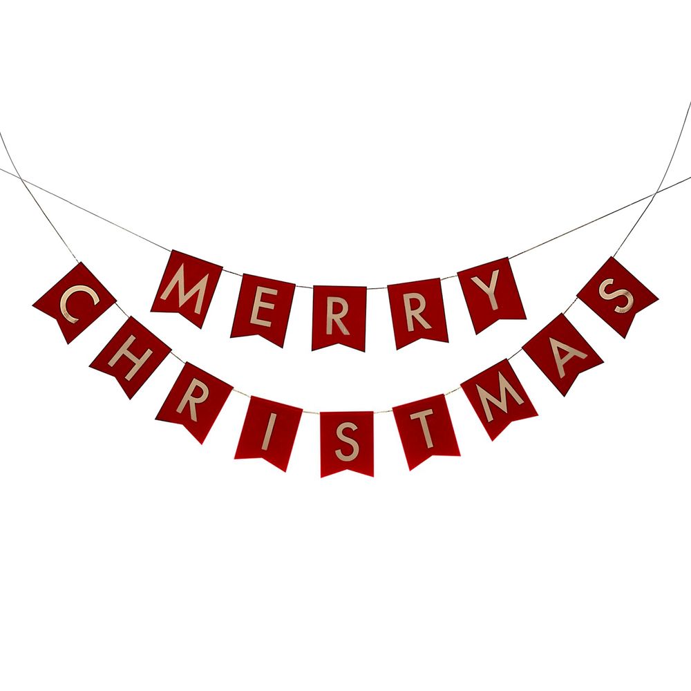Vimpelguirlande Merry Christmas