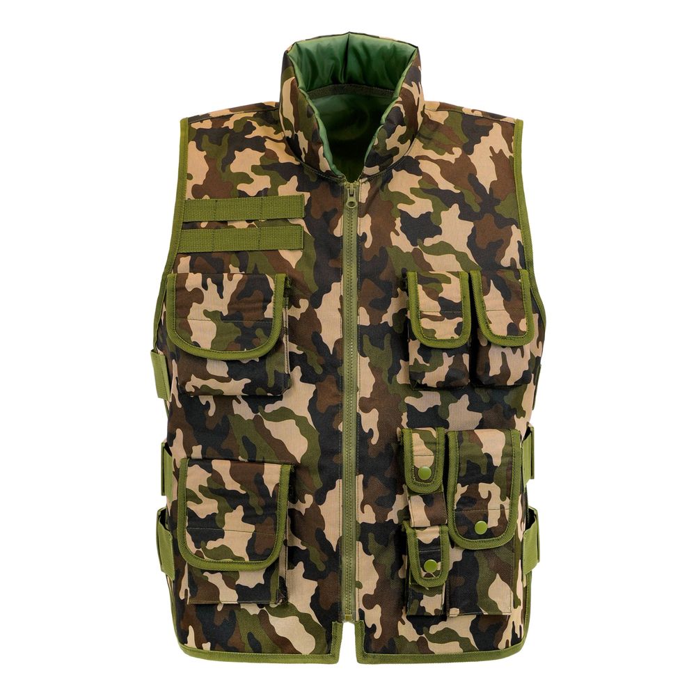 Militærvest med camouflage til børn