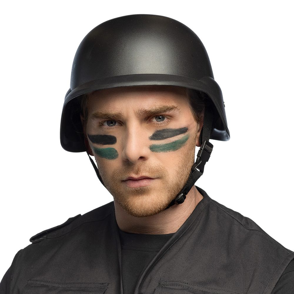 Militærhjelm Sort