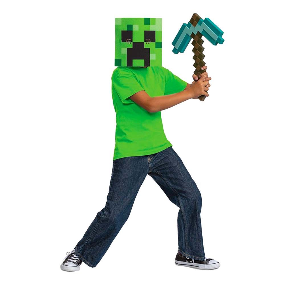 Minecraft Creeper Maske & Hakke Børnesæt