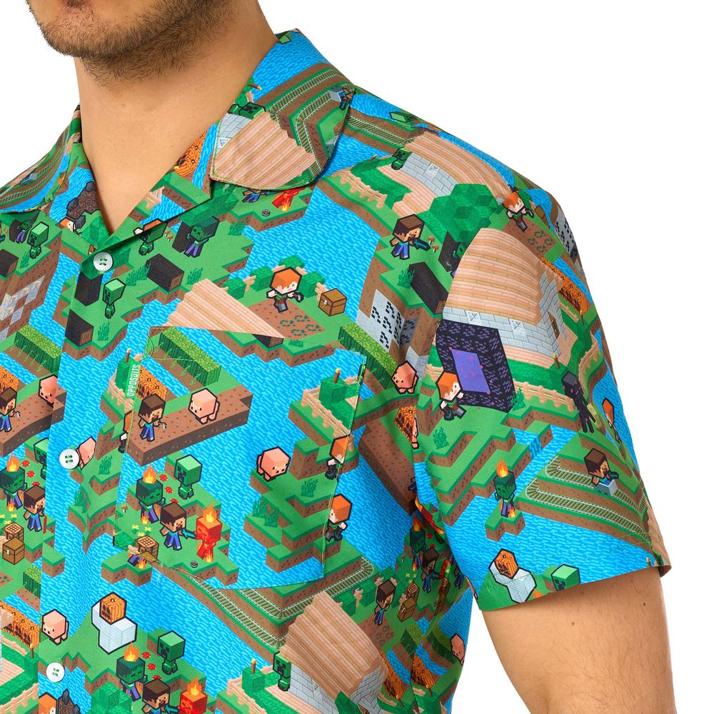 OppoSuits Minecraft Overworld Shorts Jakkesæt