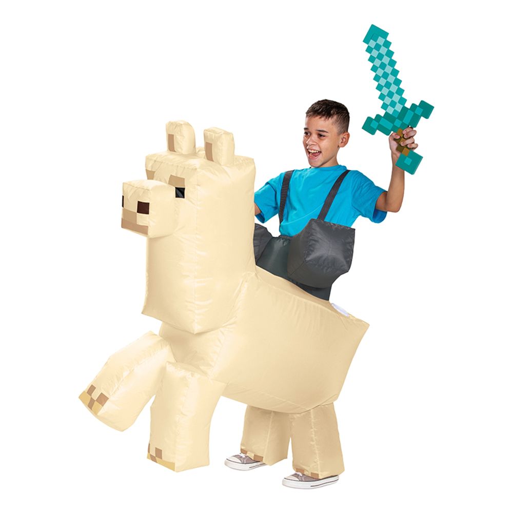 Minecraft™ Puhallettava Ratsastava Laama Lasten Naamiaisasu