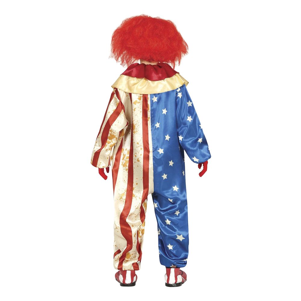 Patriotisk Clown Barn Maskeraddräkt