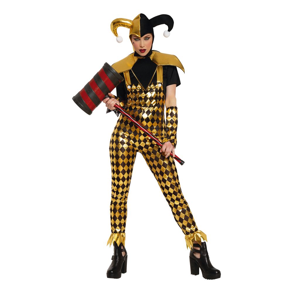 Mørk Harlequin Dame Kostume