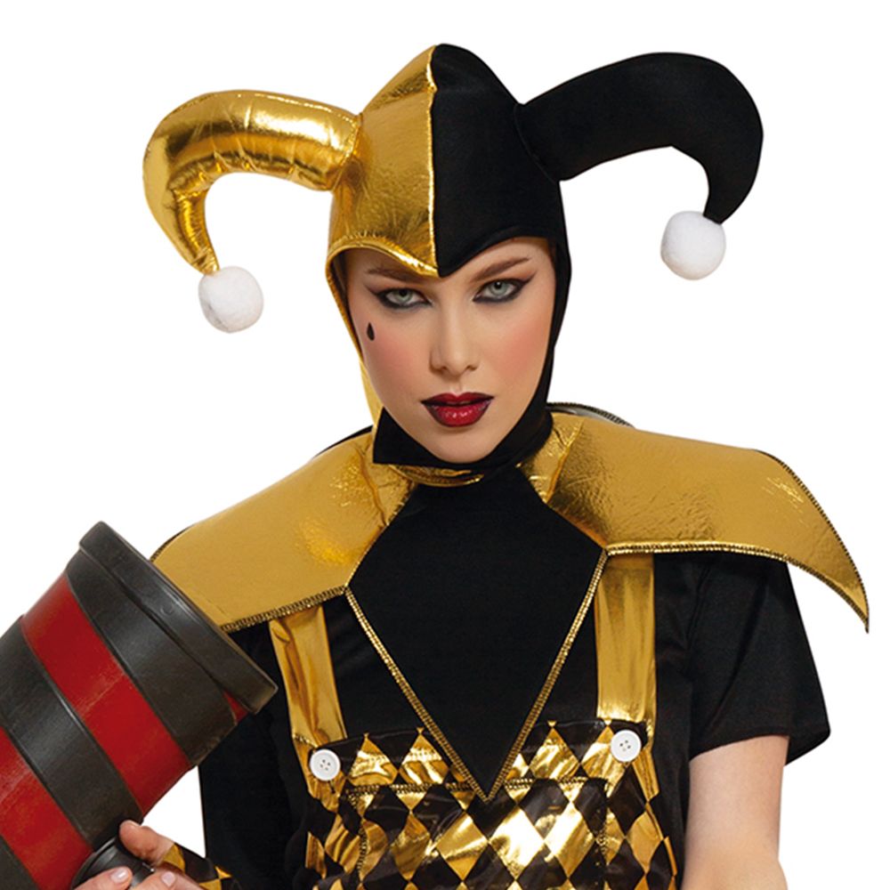 Mørk Harlequin Dame Kostume