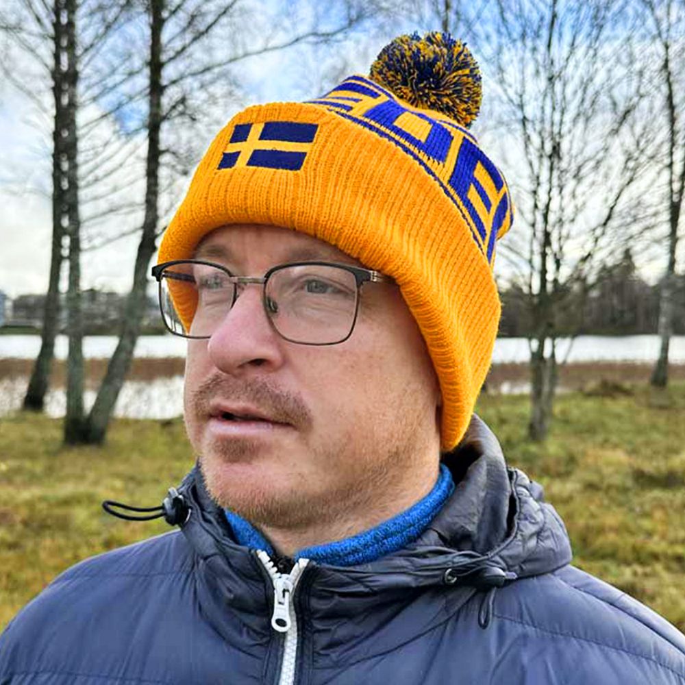 Strikket Hue Pom Pom Sweden Winter Retro