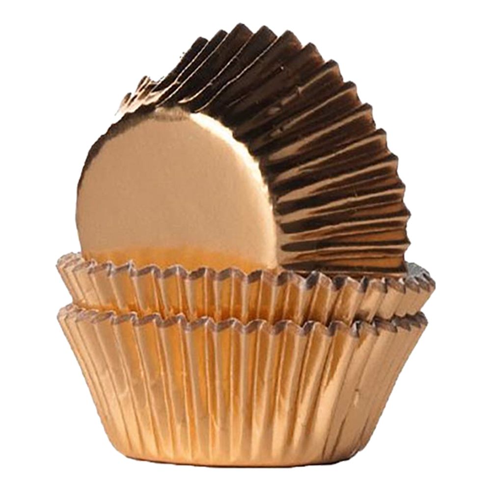 Muffinsformer Mini Folie Gull