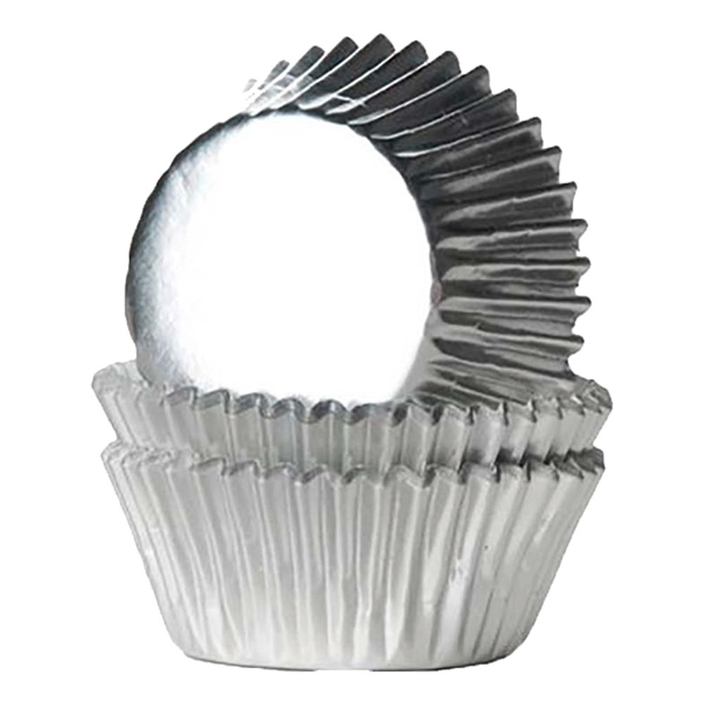 Muffinsformer Mini Folie Sølv