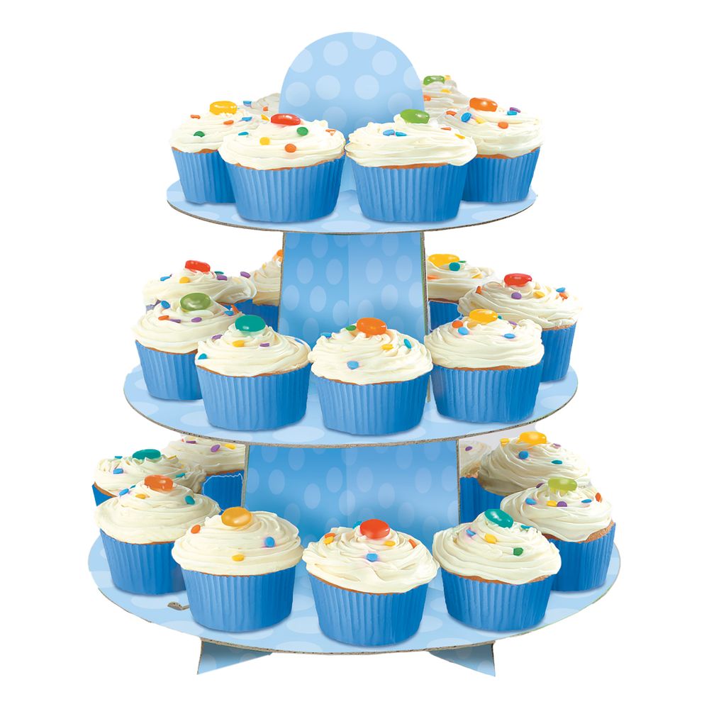 Muffinsstativ Baby Shower Blå