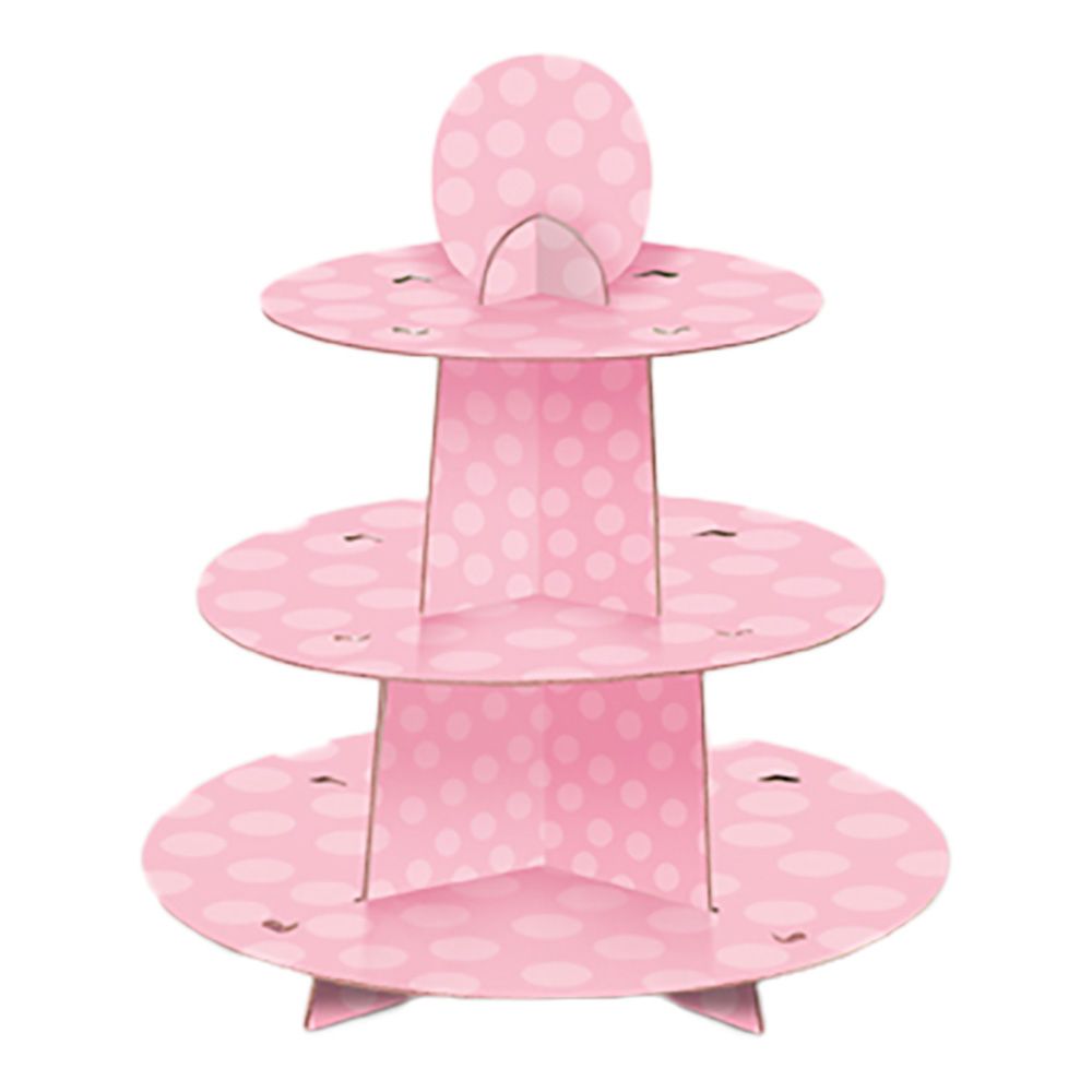 Muffinsstativ Baby Shower Lyserød
