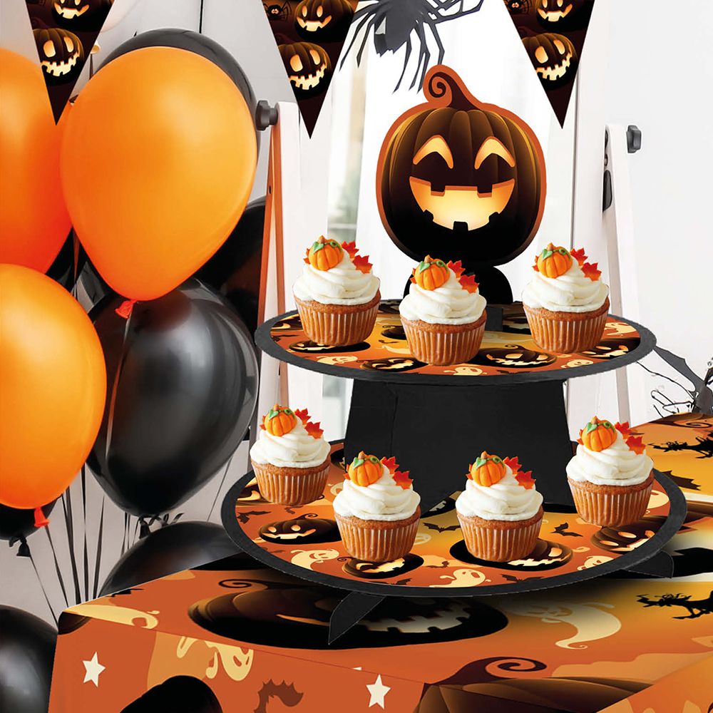 Muffinsställ Halloween Pumpor