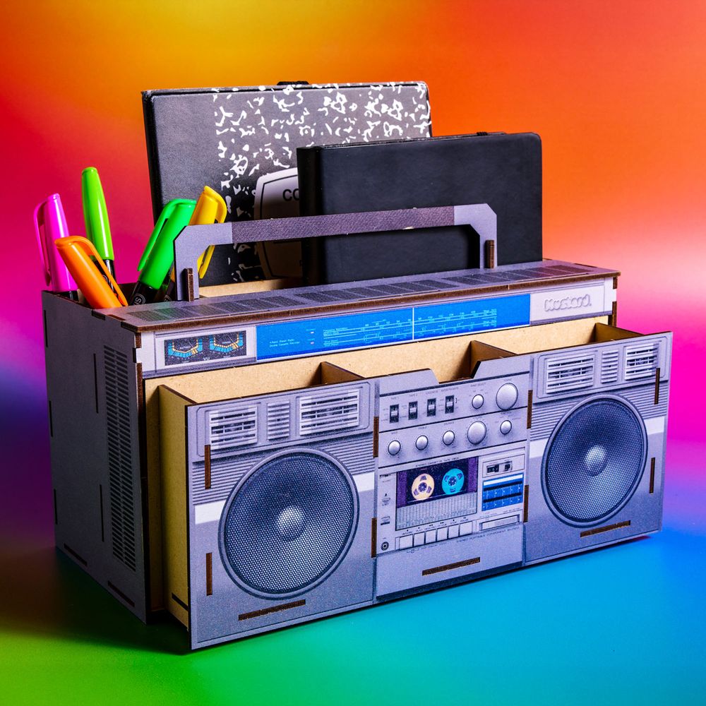 Mustard Boom Box Skrivebordsorganisator