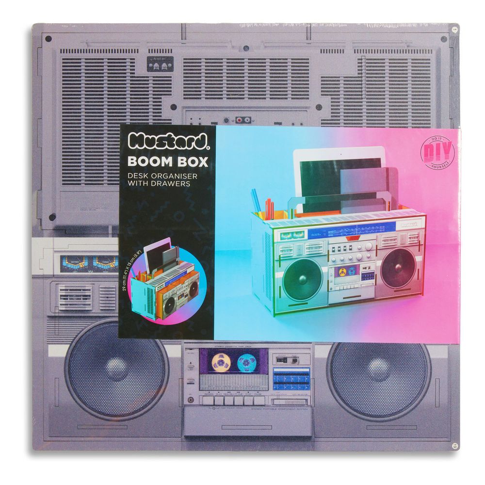 Mustard Boom Box Skrivebordsorganisator
