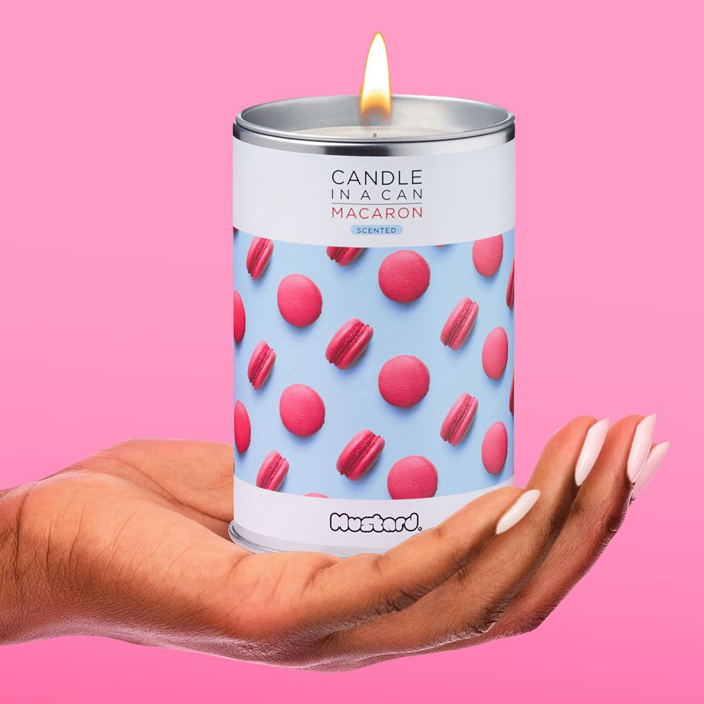 Mustard Candle In A Can Macaron
