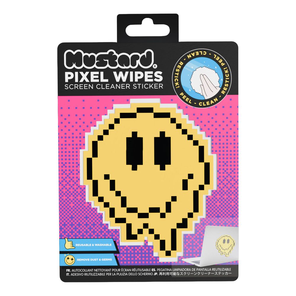 Mustard Happy Face Pixel Wipes Skærmrengøring