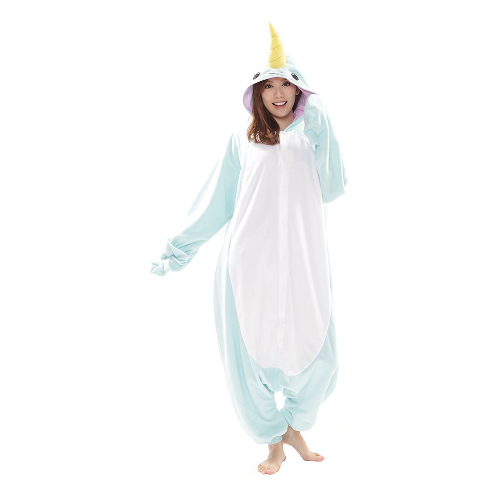 Narhval Blå Kigurumi