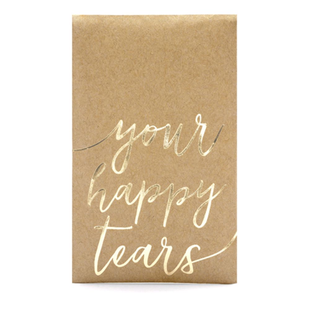 Lommetørklæder Your Happy Tears Guld