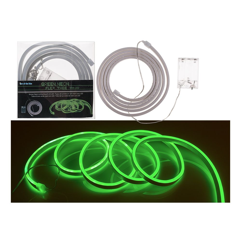 Neon Flex Tube Grønn med LED