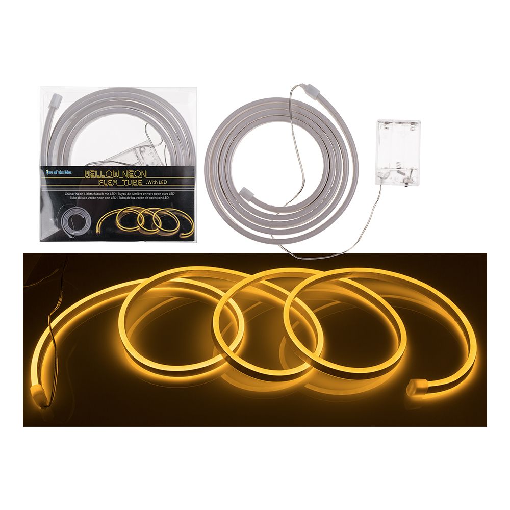 Neon Flex Tube Gul med LED