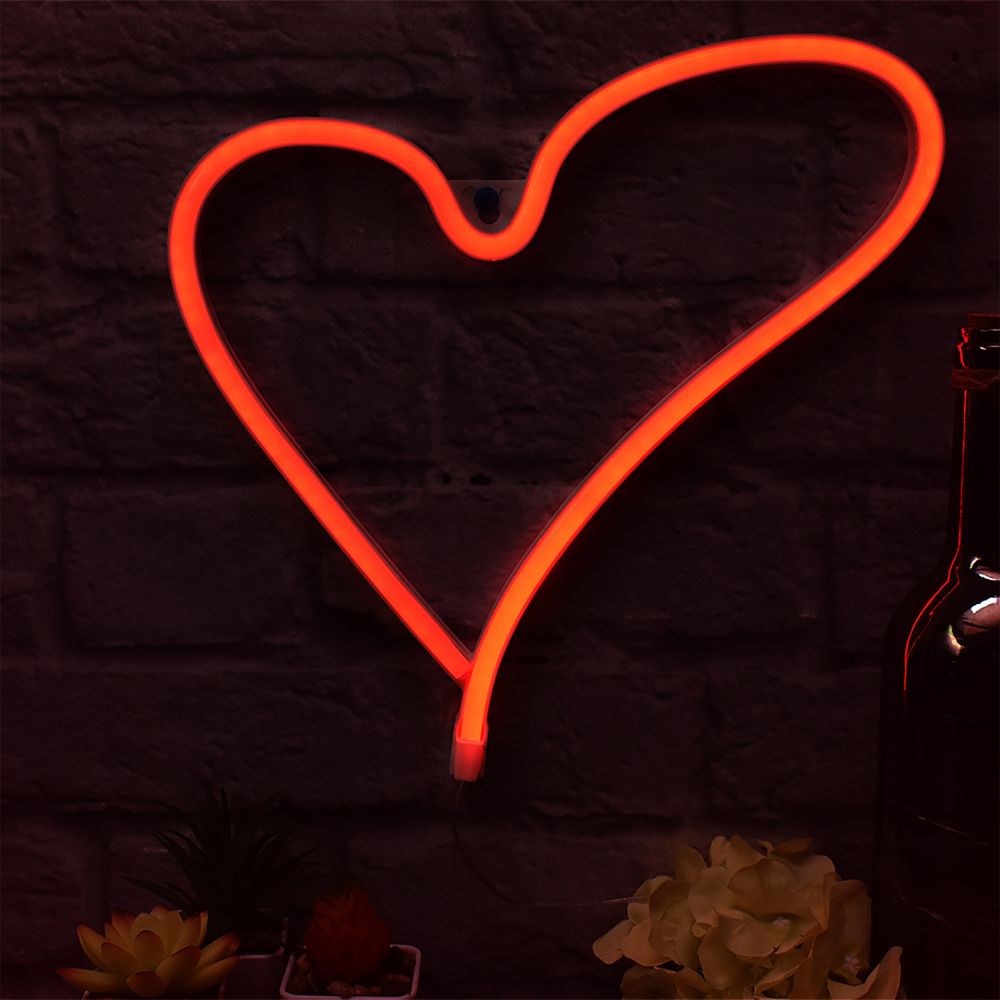Neon Seinävalaisin Sydän