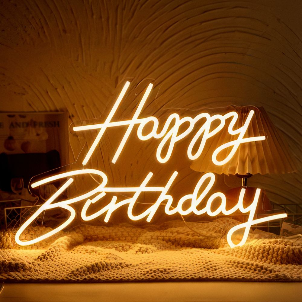 Neonkyltti Happy Birthday