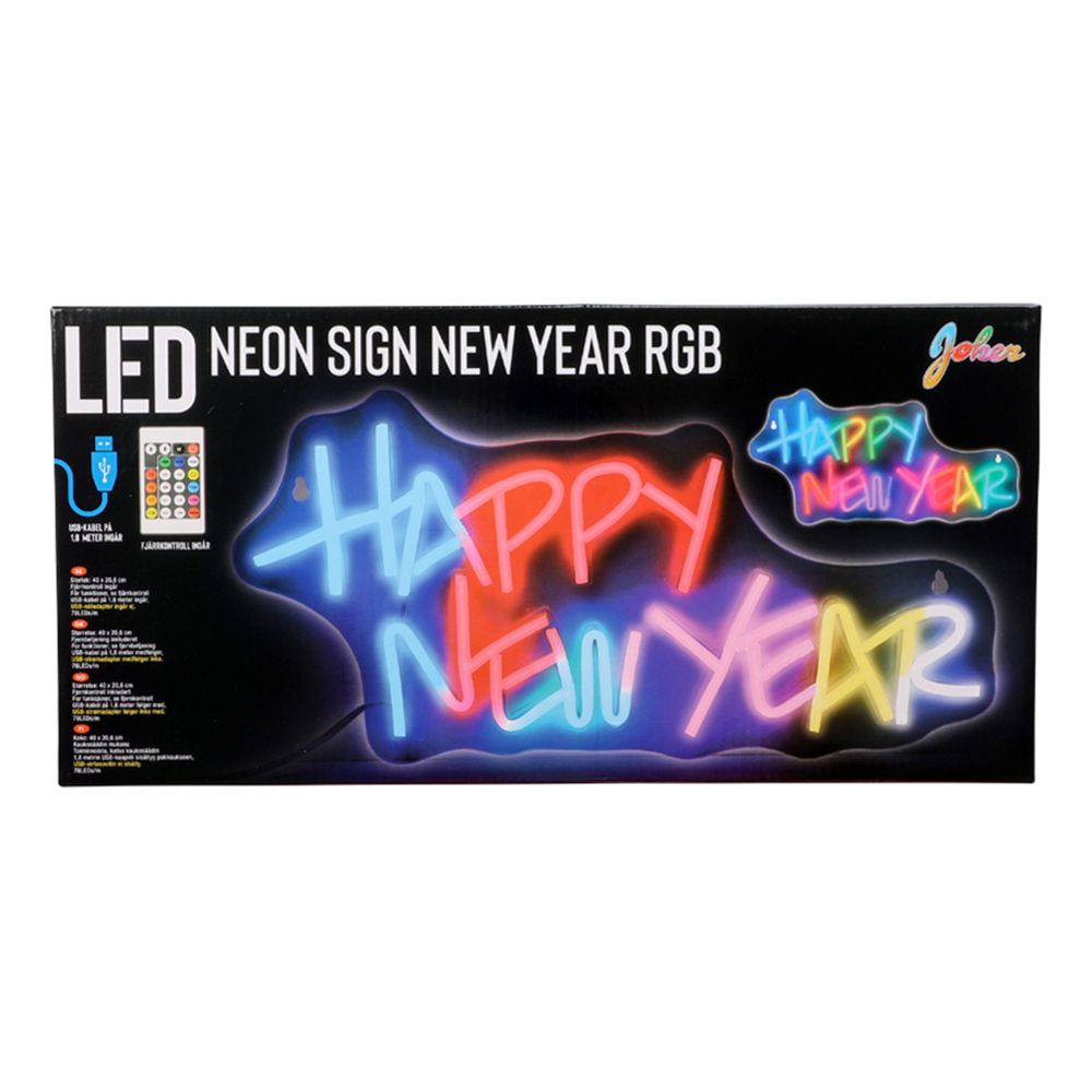 Neonskilt Happy New Year