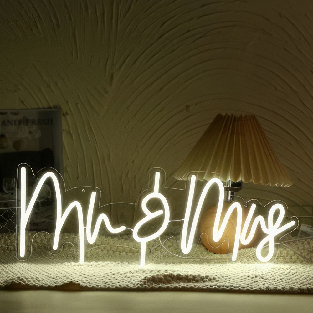 Neonkyltti Mr & Mrs