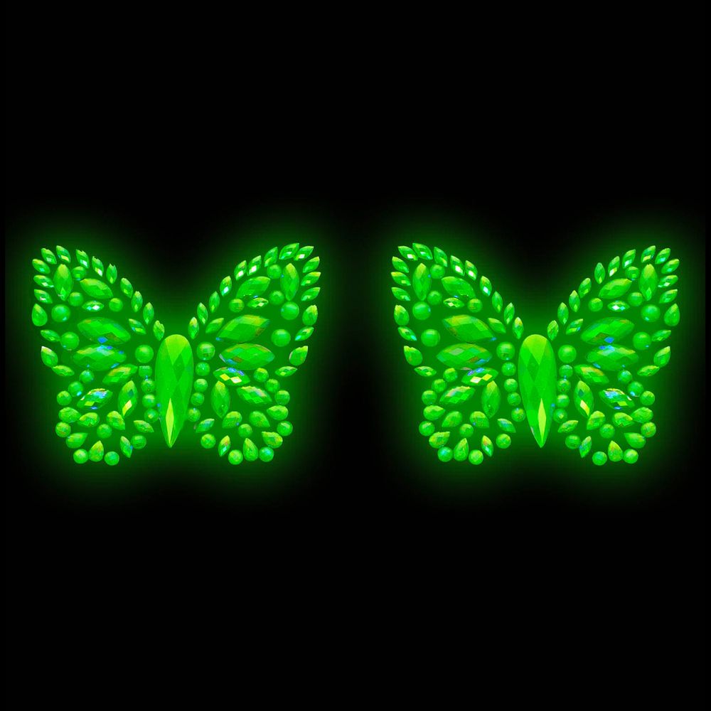 Nipple Cover Sommerfugl Glow in the Dark