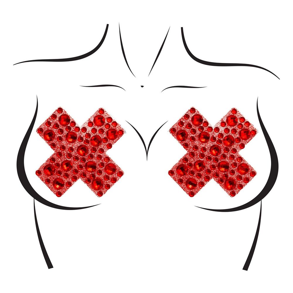 Nipple Covers Jewels X Rød Deluxe
