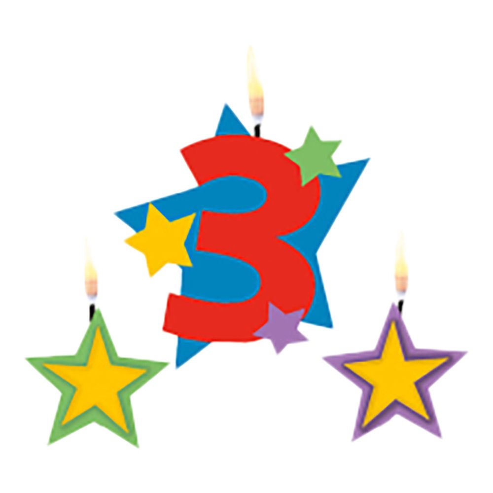 Kakkukynttilät Numero Tähdet
