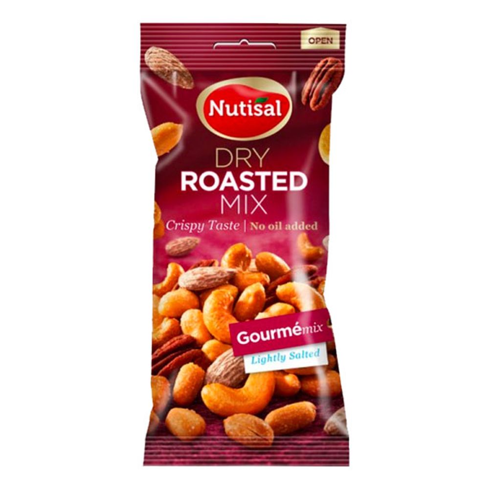 Nutisal Paahdetut Gourme Mix Pähkinät Pussissa
