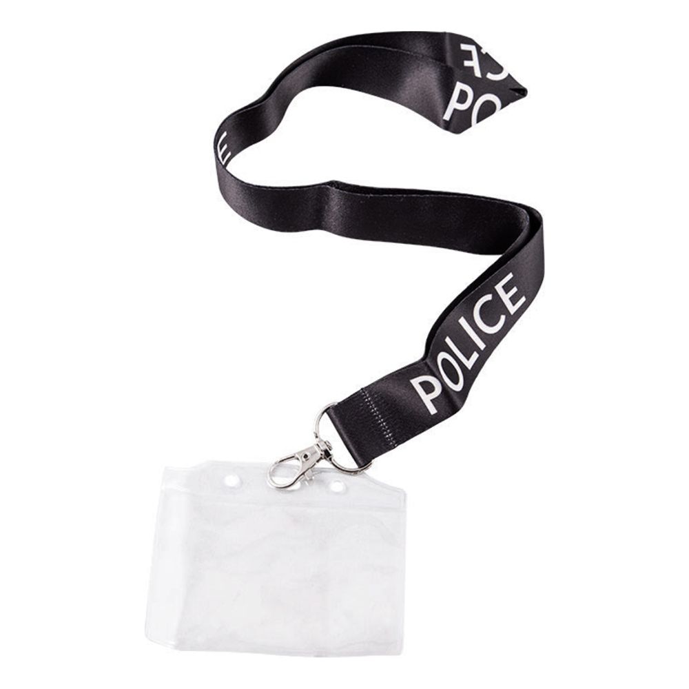 Nyckelband Police med ID-fodral