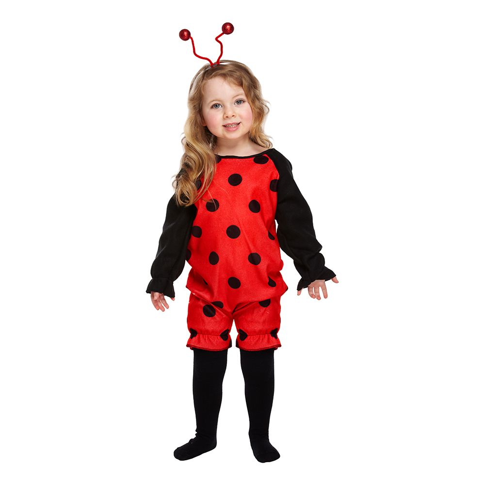 Mariehøne Rød/Sort Børnekostume