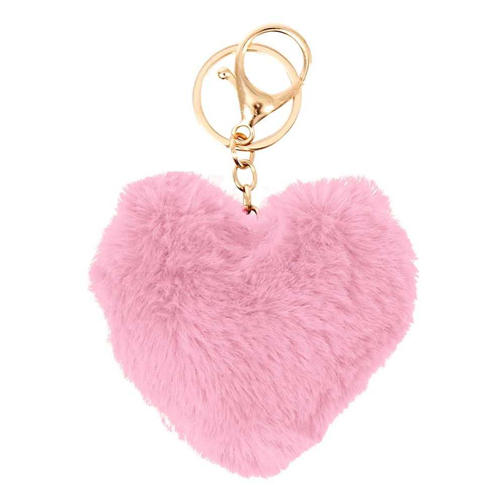 Nyckelring med Fluffigt Hjärta